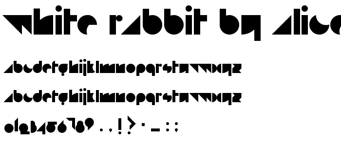 white rabbit by alice font
